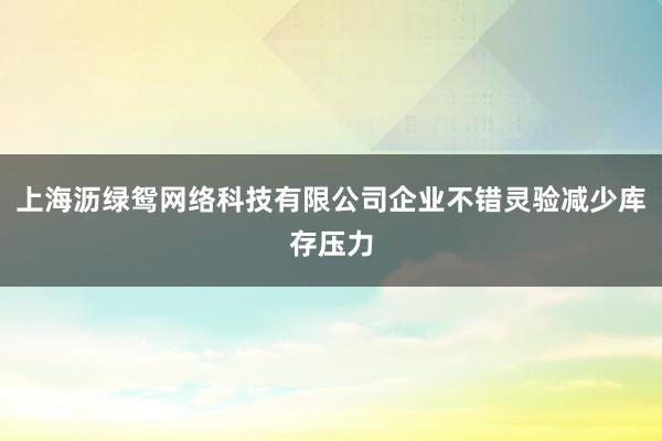 上海沥绿鸳网络科技有限公司企业不错灵验减少库存压力